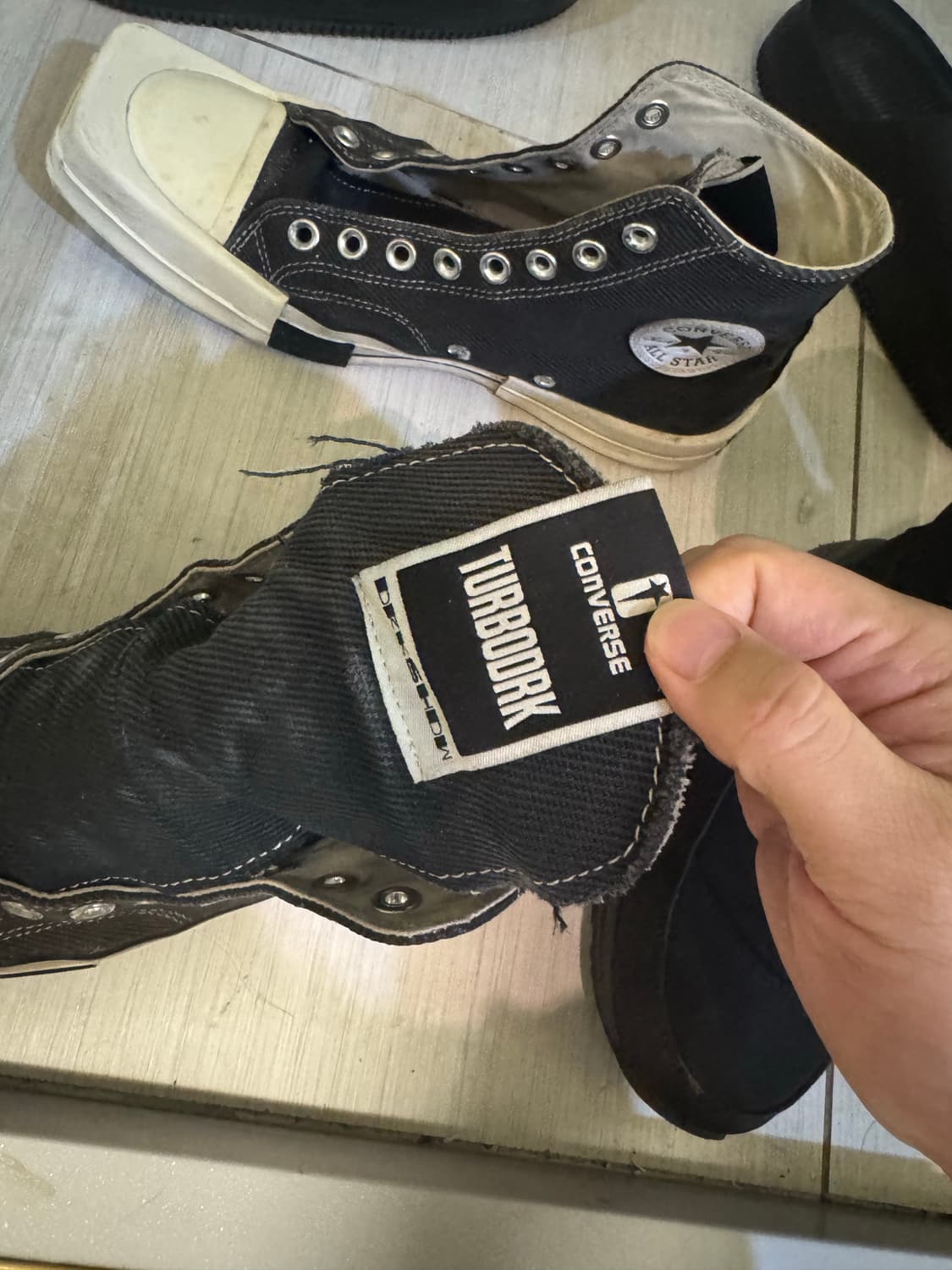 릭오웬스 터보다크 척 70 하이 블랙 캔버스 상품이미지3