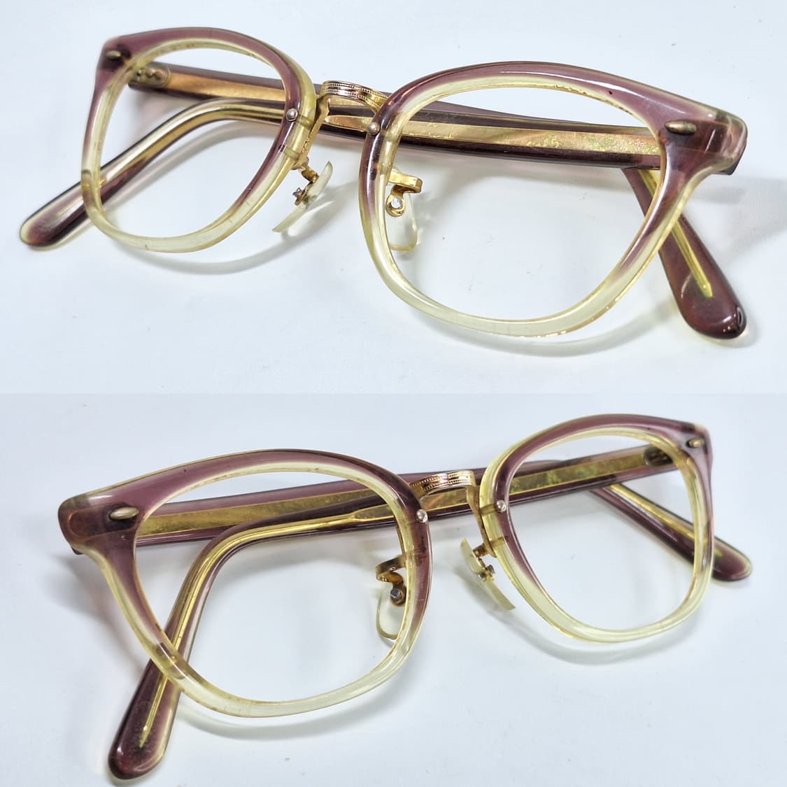 80s 셀룰로이드 리벳 안경테 128mm 여성안경 선글라스테 일본 빈티지 상품이미지3
