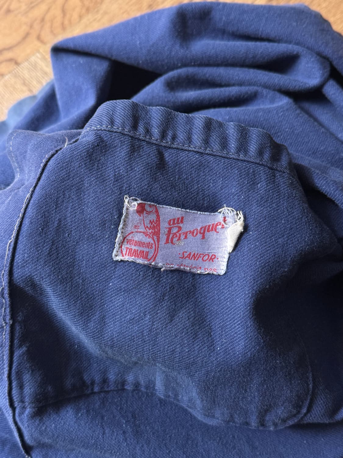 [L]Au Perroquet 빈티지 워싱 프렌치 워크 자켓 상품이미지7