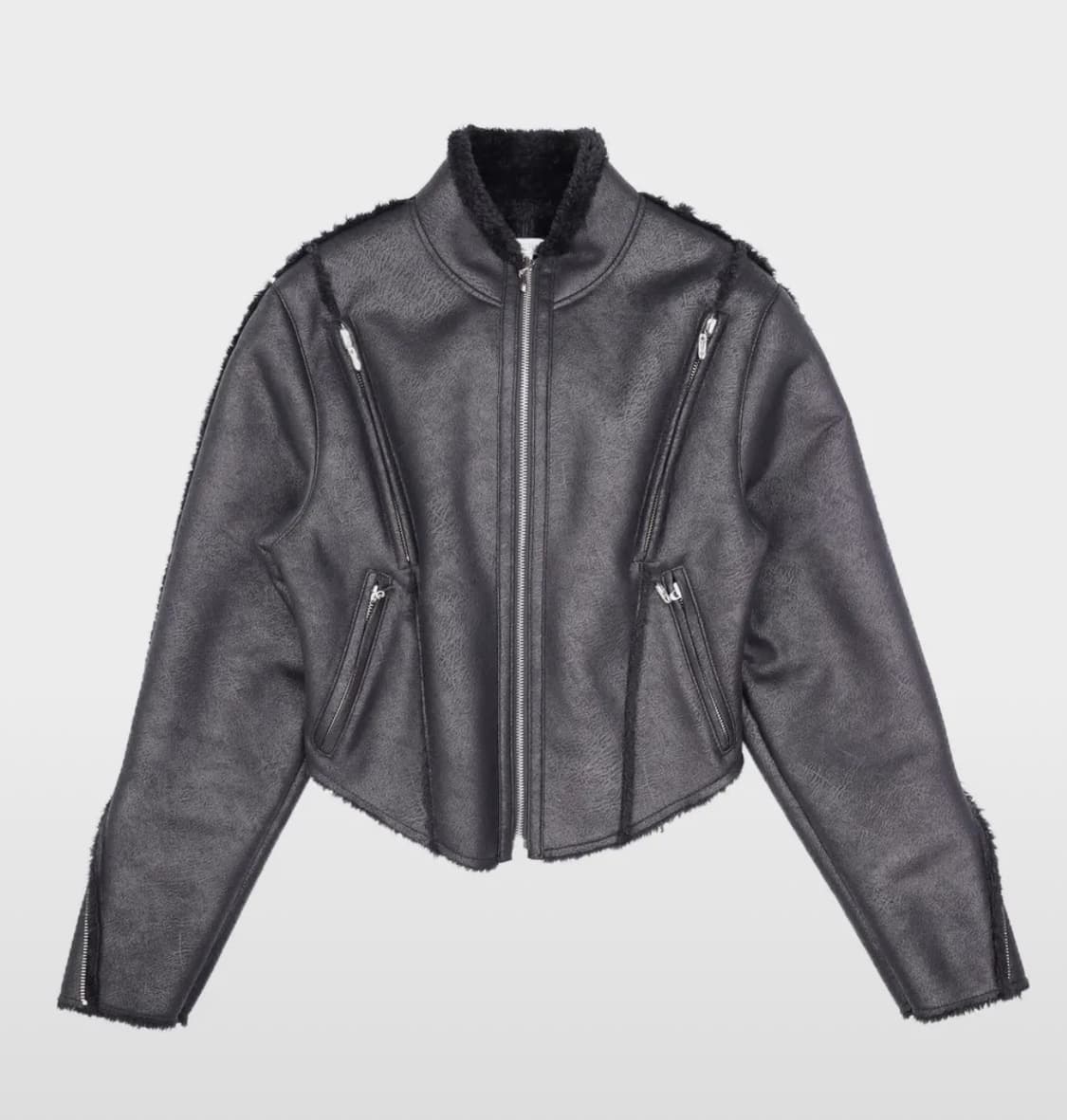 604서비스 무스탕 블랙 M사이즈 판매 상품이미지3