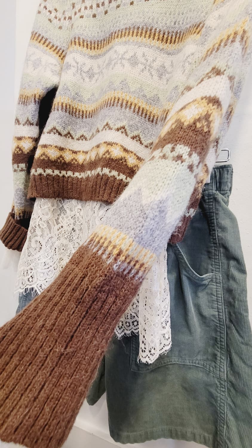 퍼프 크롭니트. 유니클로 코듀로이 상품이미지6