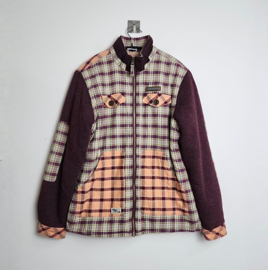 빈티지 체크 집업 자켓 상품이미지1