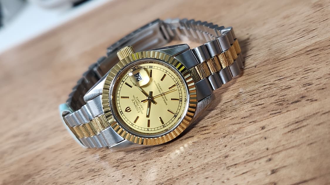 #에센스 여성용 오이스터 퍼페츄얼 데이져스트 골드 콤비 여성명품시계 급처 상품이미지1