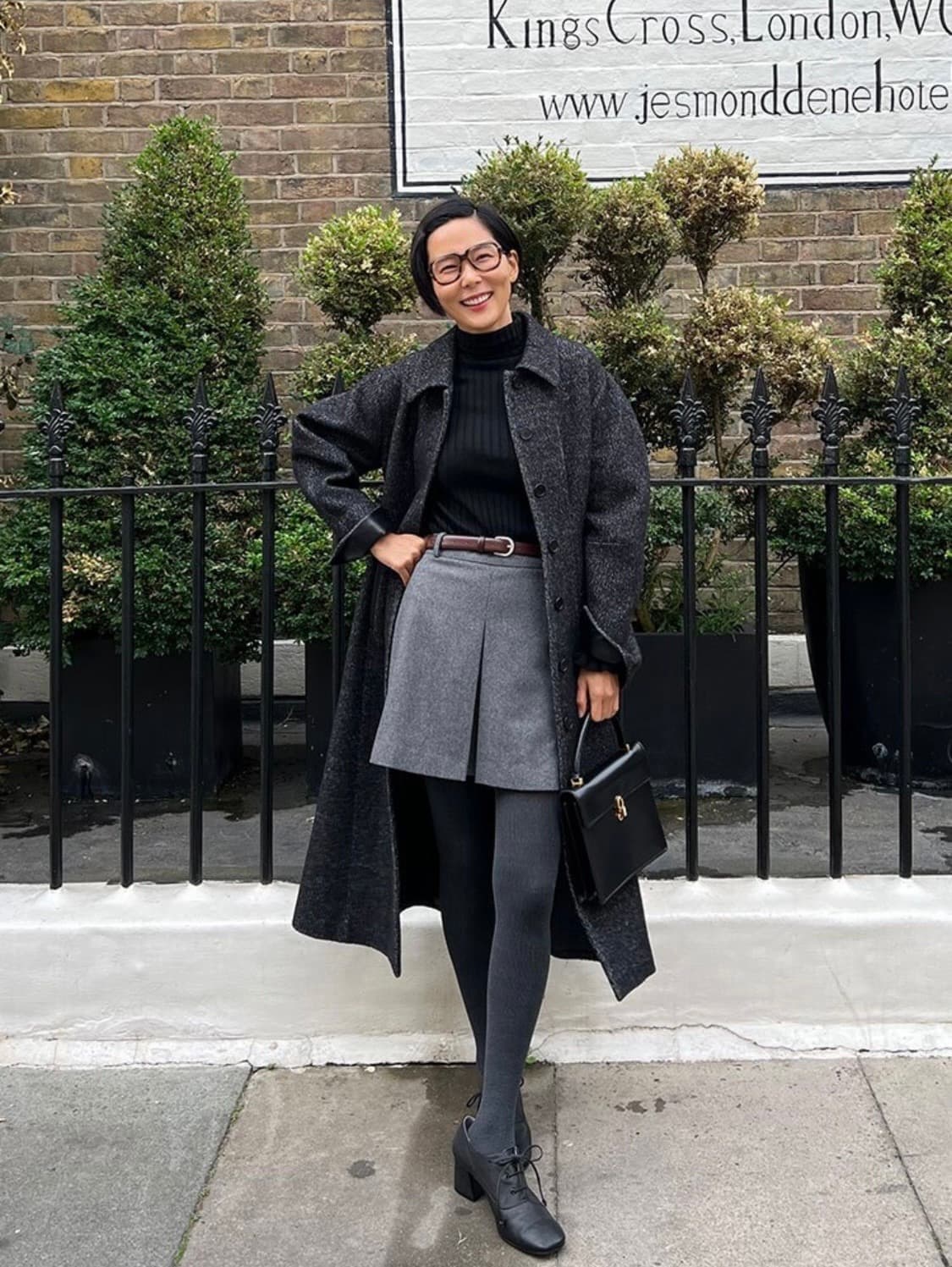 택O) 앤유 메일리 울 스커트 차콜 그레이 [김나영, 류이서 착용] 상품이미지1