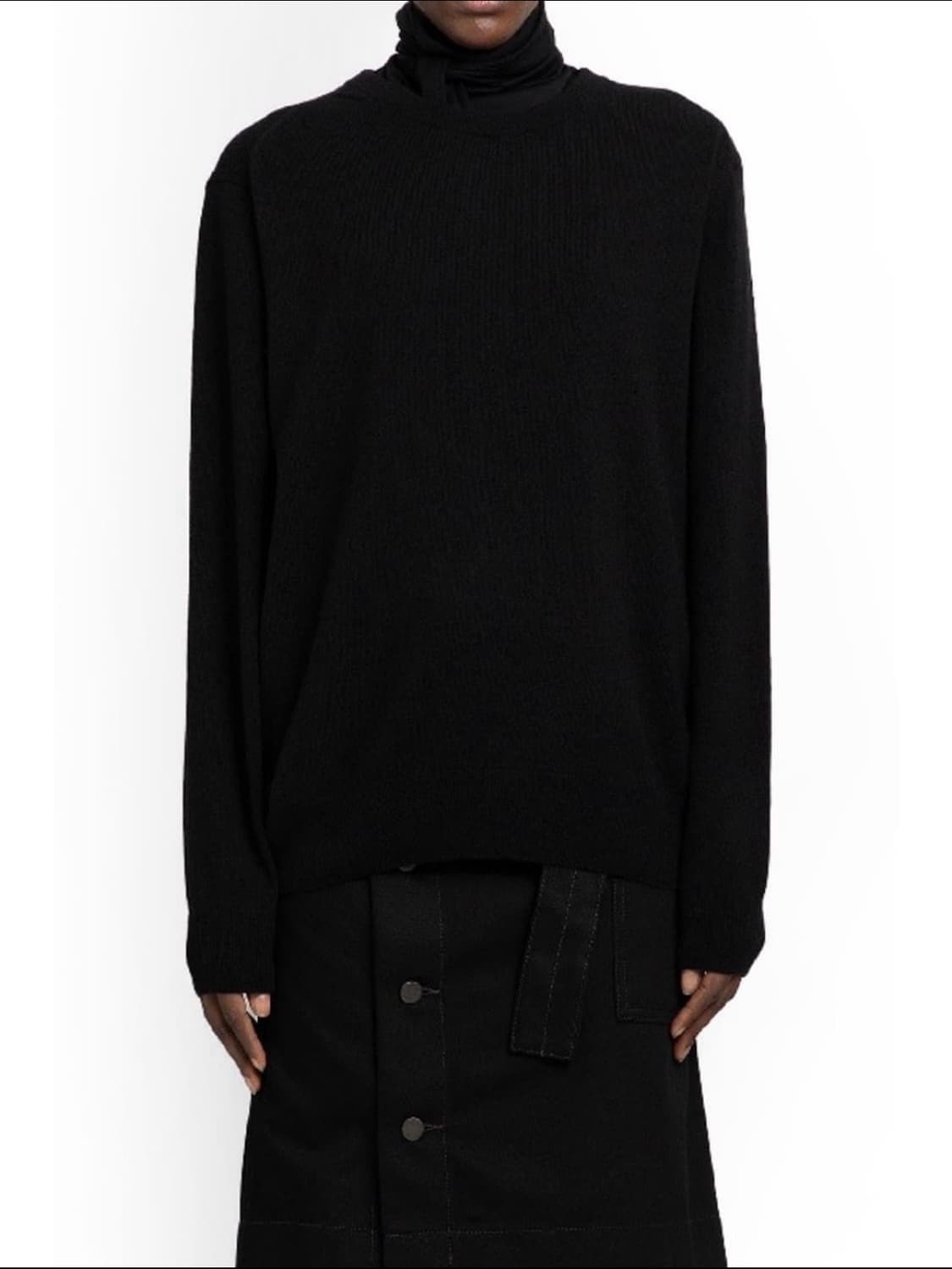 르메르 24SS 울 블렌드 크루넥 스웨터 블랙 L 상품이미지6