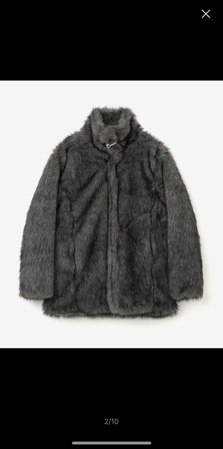 밀로우먼 퍼 자켓 차콜 색상 M 상품이미지1