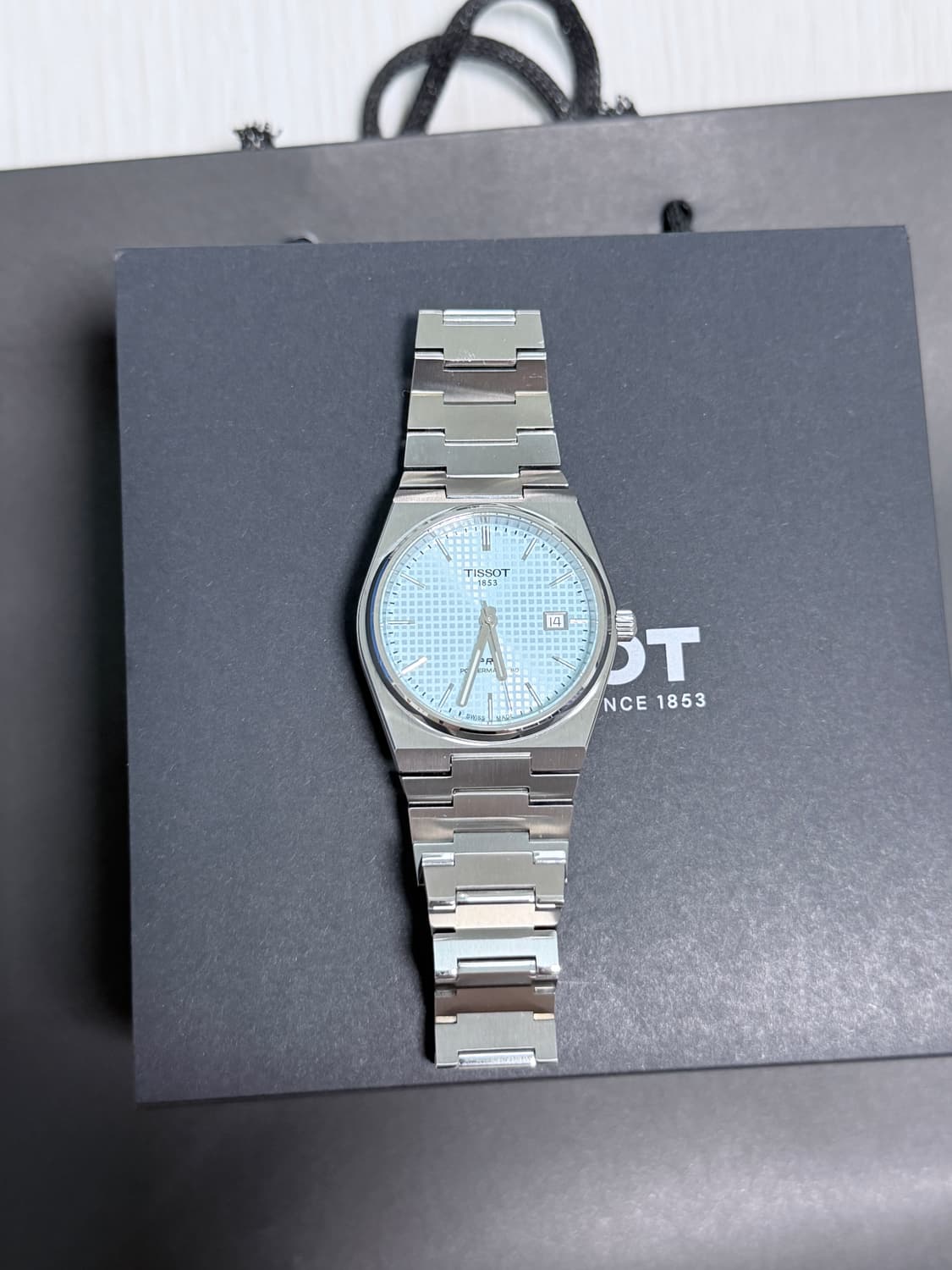 티쏘PRX 40mm 파워매틱80 아이스블루 상품이미지1