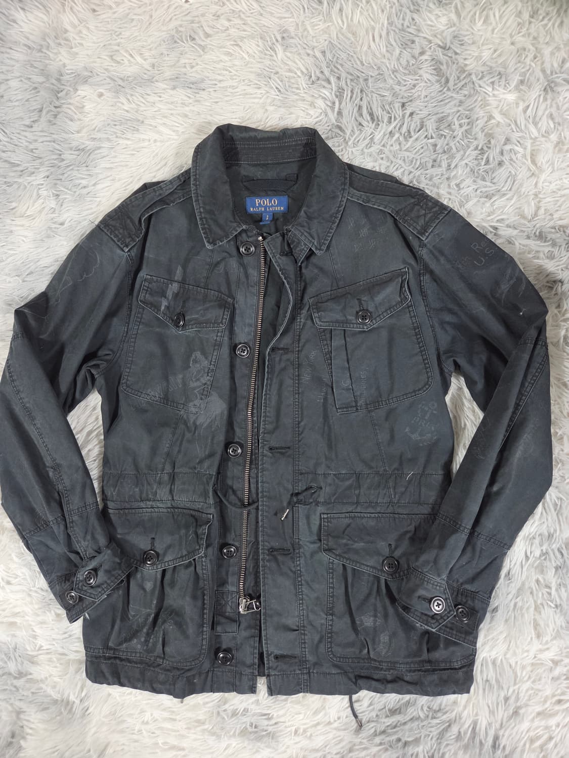 폴로 밀리터리 드로잉 야상 M-51 자켓 네이비 상품이미지2