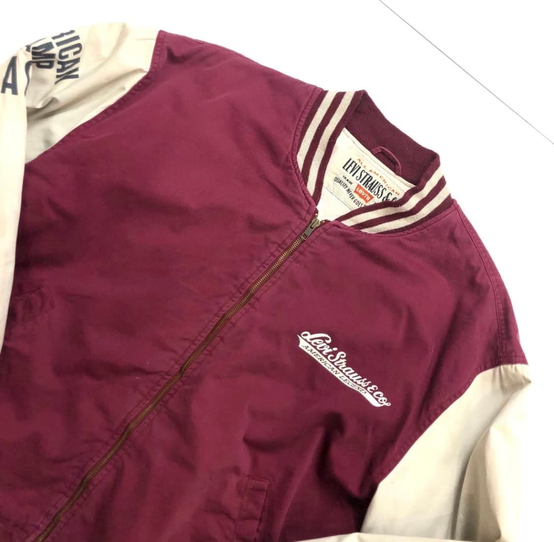 Levi’s 빈티지 바시티 자켓 버건디 XL 상품이미지3