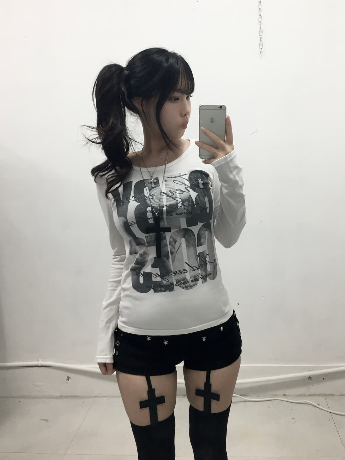 [RELACHE] 로즈 y2k 갸루 롱슬리브 상품이미지1