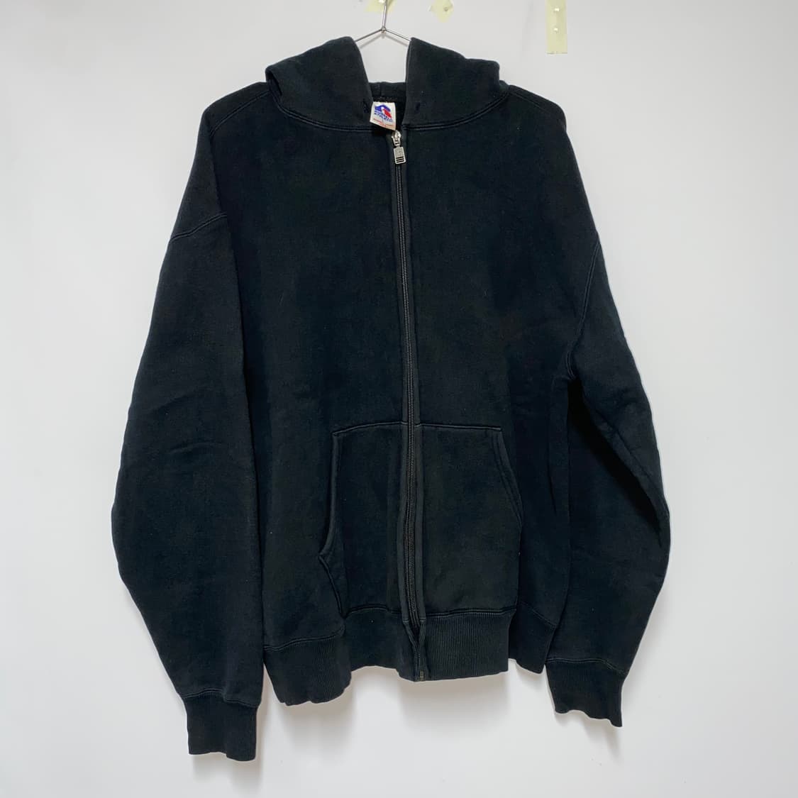 90년대 미제 러셀 에슬레틱 후드집업 후디 블랙  상품이미지1