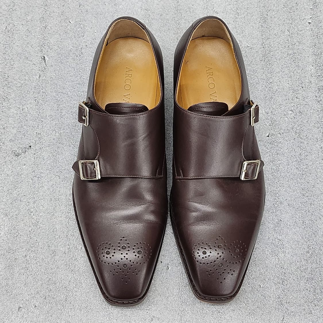 수제화 명가 ARCO VALENO 남성 더블 몽크 스트랩 핸드메이드 로퍼 상품이미지1