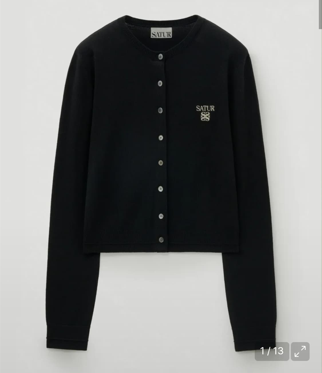 세터우먼 베이직 로렌 블랙 가디건 s 상품이미지1