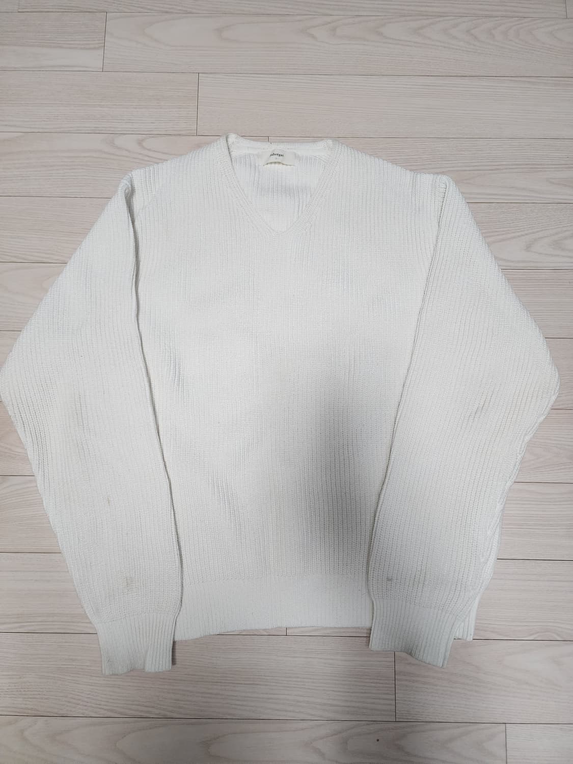 파브레가 헤비 코튼 브이넥 니트 상품이미지2