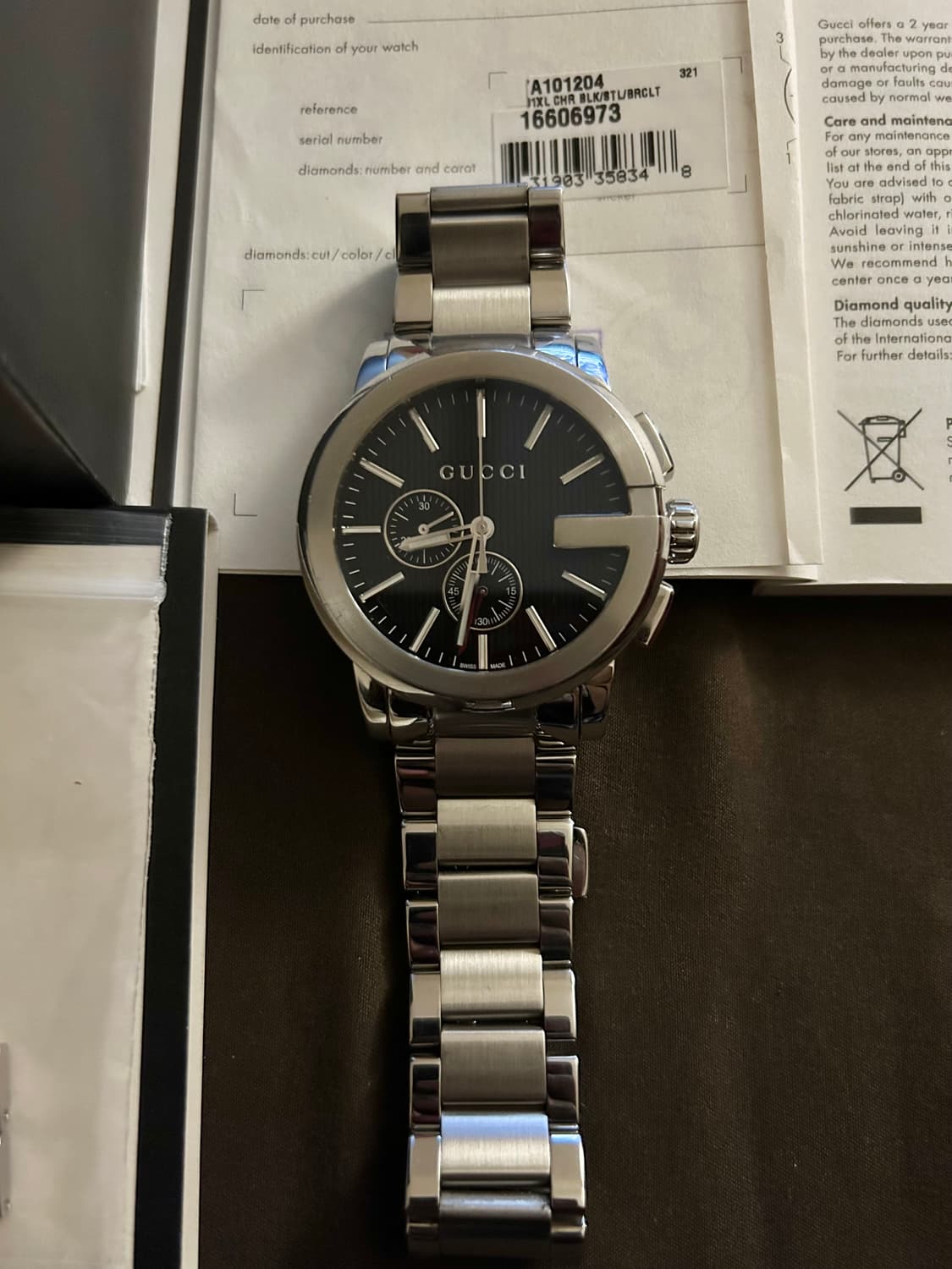 구찌 크로노 메탈 시계 상품이미지1