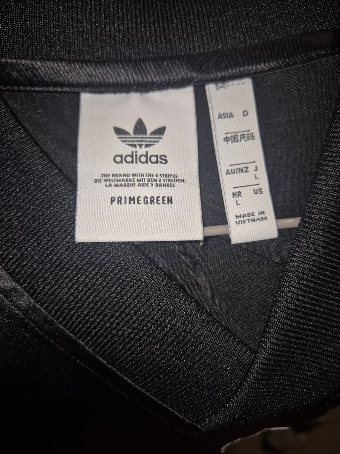 아디다스 새틴 저지 맨투맨 블랙 L 상품이미지5