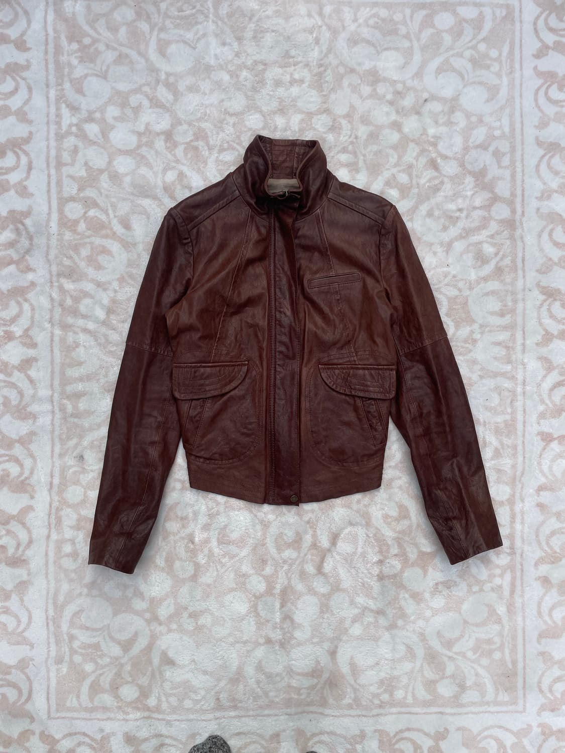 Vintage brown  hollywood Leather Jacket  상품이미지1