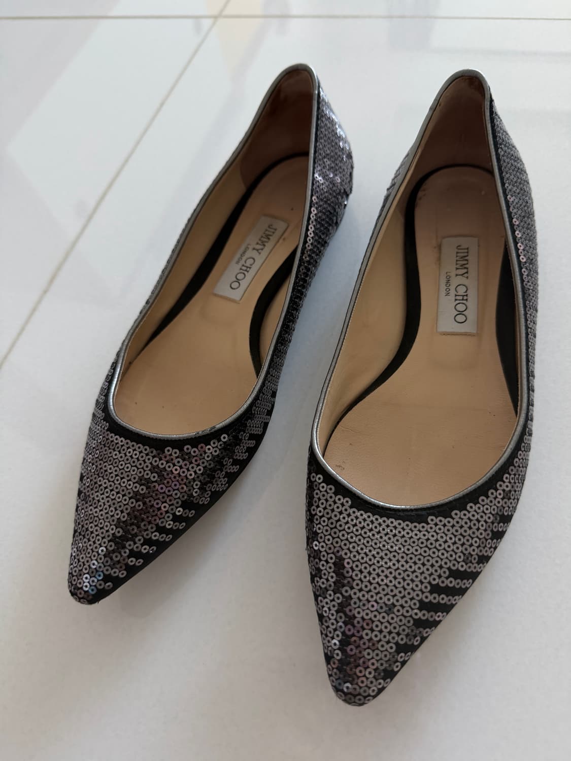 지미츄 jimmy choo 스팽글 플랫 38 상품이미지2
