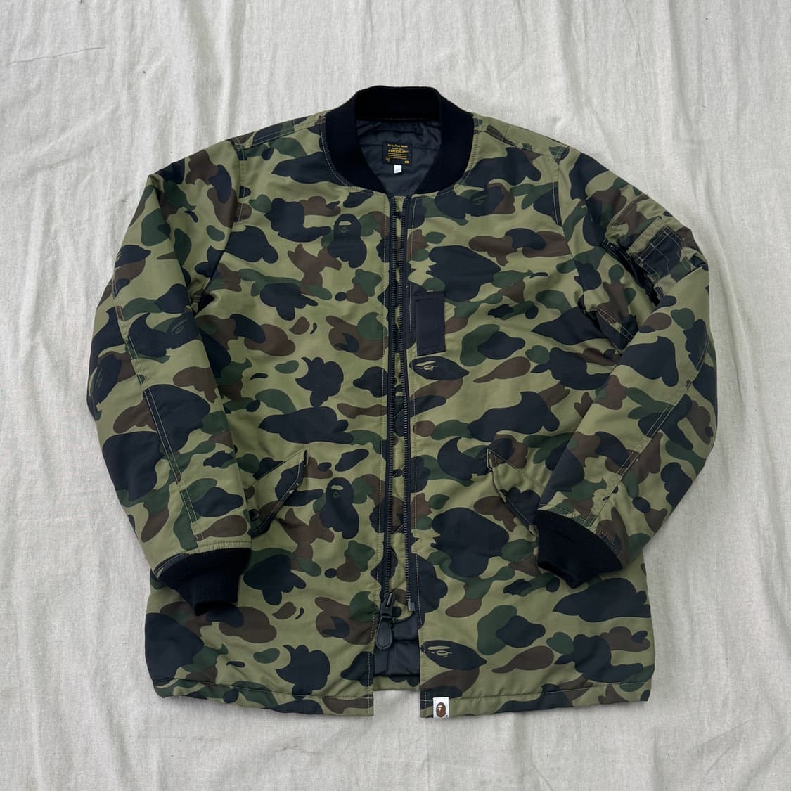 베이프 에이프 카모 ma-1 자켓 L 상품이미지1