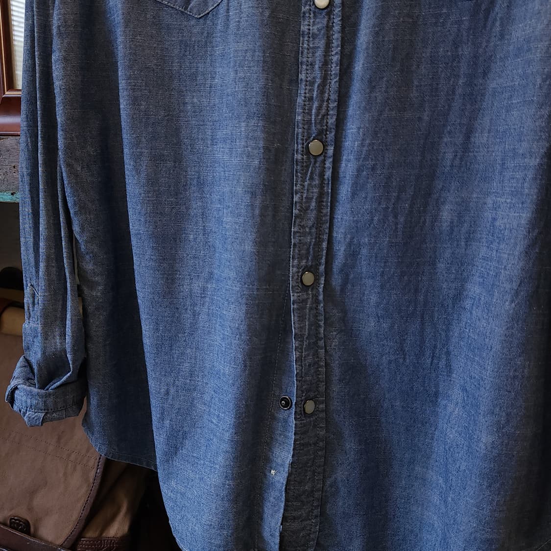 폴로 데님앤서플라이 성조기 샴브레이 워크셔츠 L 상품이미지7