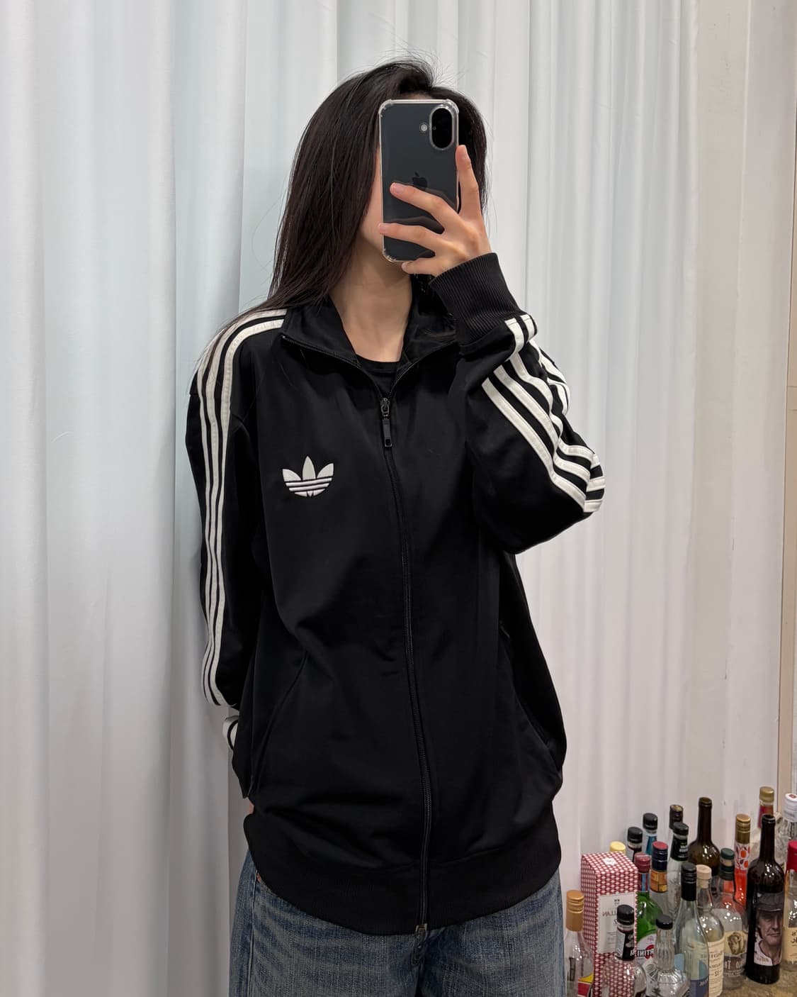 [L]아디다스 구형 파이어버드 블랙 트랙탑 져지 상품이미지1