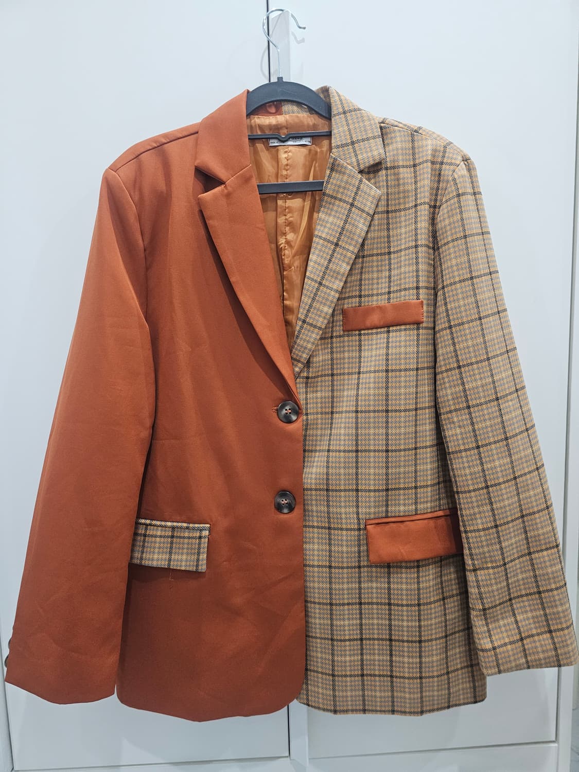 유니크 하프 체크 자켓 상품이미지2