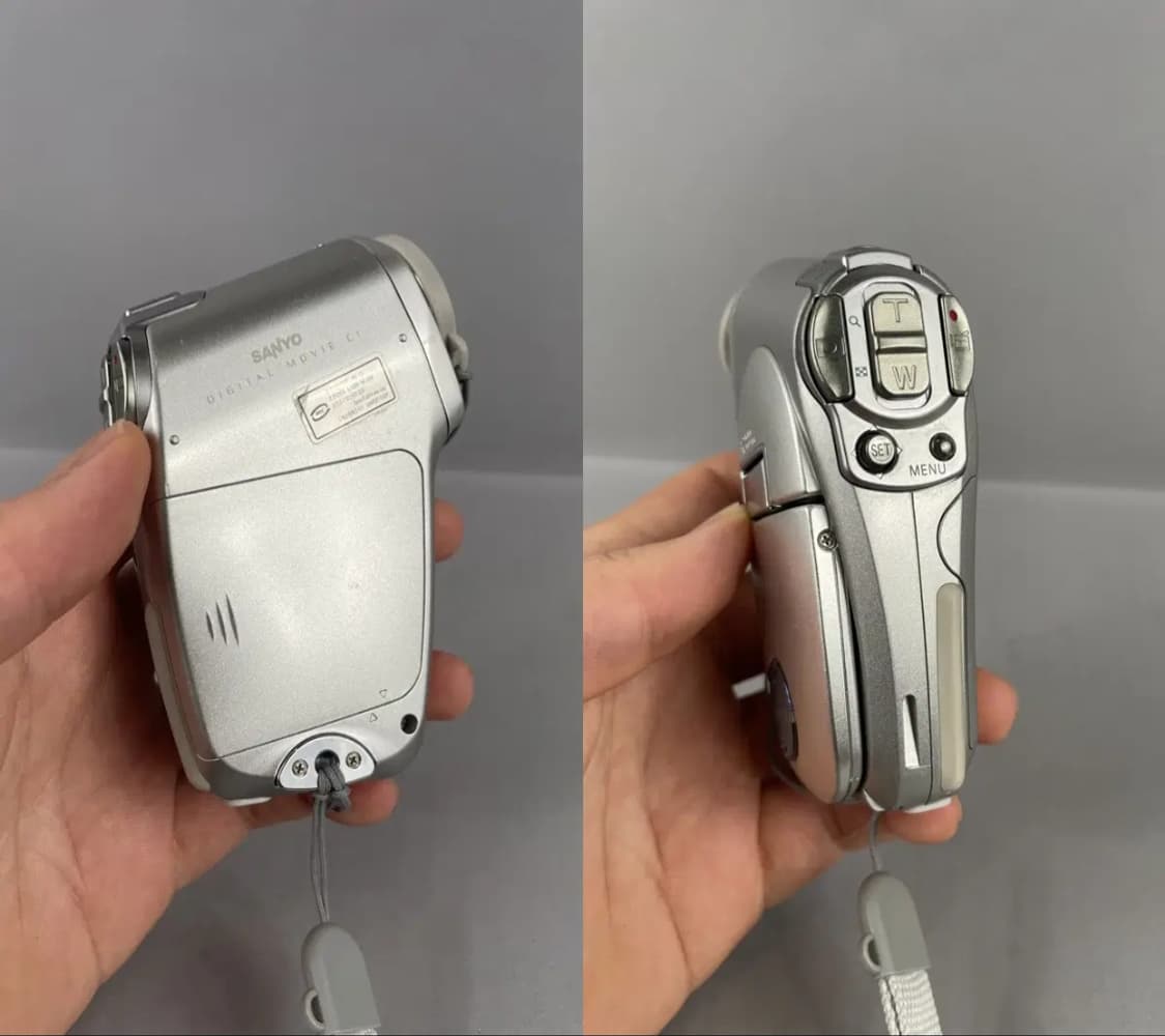 작례O 산요 작티 C1 빈티지 캠코터 디지털 카메라 풀구성 상품이미지3