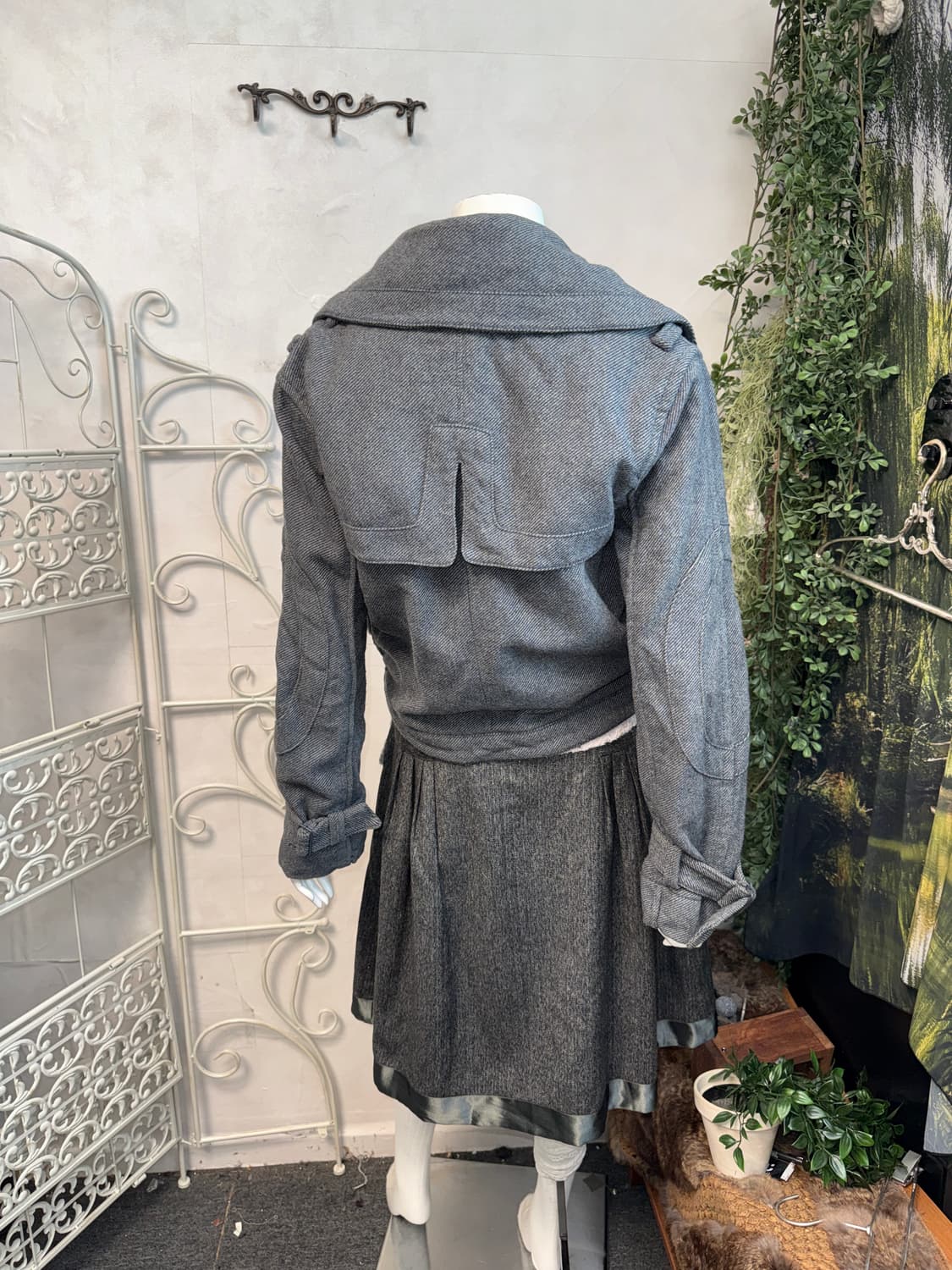 Codes Combine gray shirring wool jacket 상품이미지7