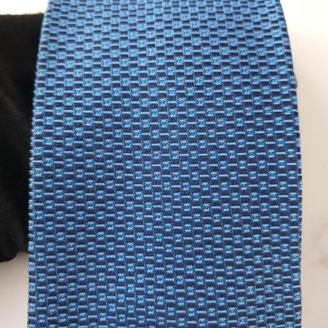 밀라숀 실크 블루 텍스처 자카드 넥타이 8cm A등급 A19049
 상품이미지6