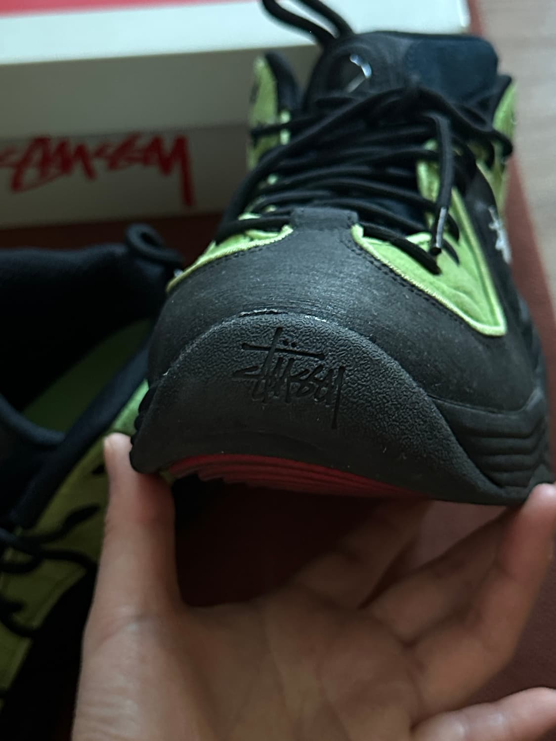 나이키 x 스투시 에어 페니 2 비비드 그린 앤 블랙 상품이미지5