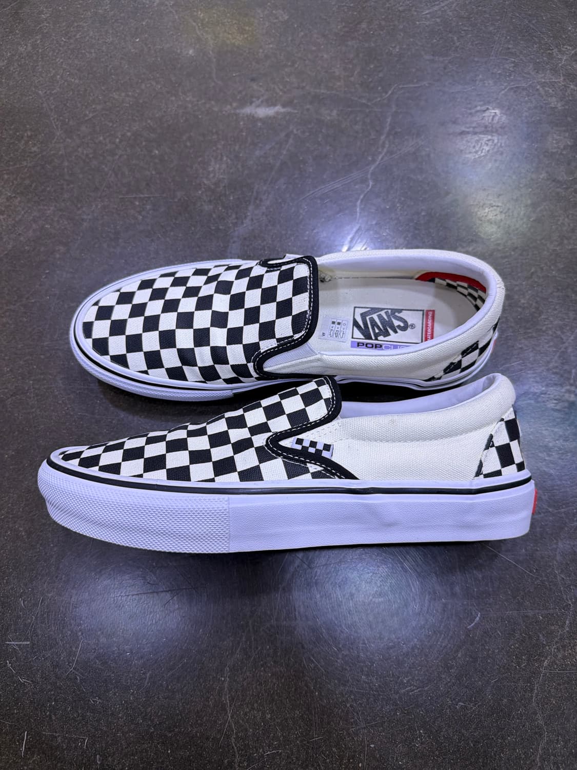 반스 스케이트 슬립온 체커보드 블랙 오프 화이트 265 상품이미지6