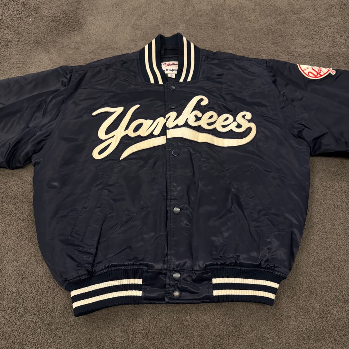 [ 정품/M ] 마제스틱 뉴욕양키스 스타디움 바시티 자켓 상품이미지2