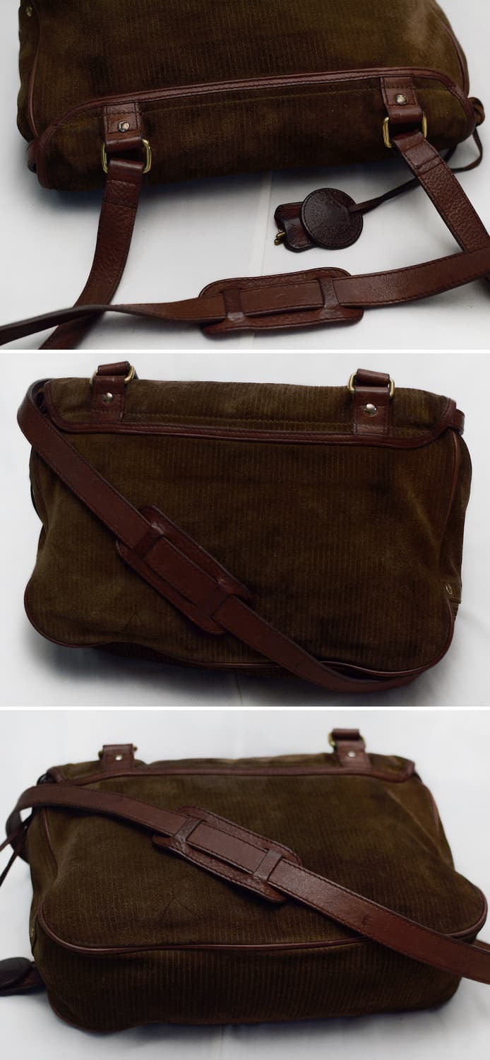 폴로 랄프로렌 90s 빈티지 코튼 코듀로이 레더 클래식 메신저백 상품이미지6