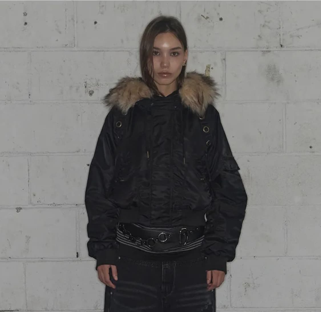 팬시클럽 아일렛 퍼 MA-1 (BLACK) F25ZA003 상품이미지1