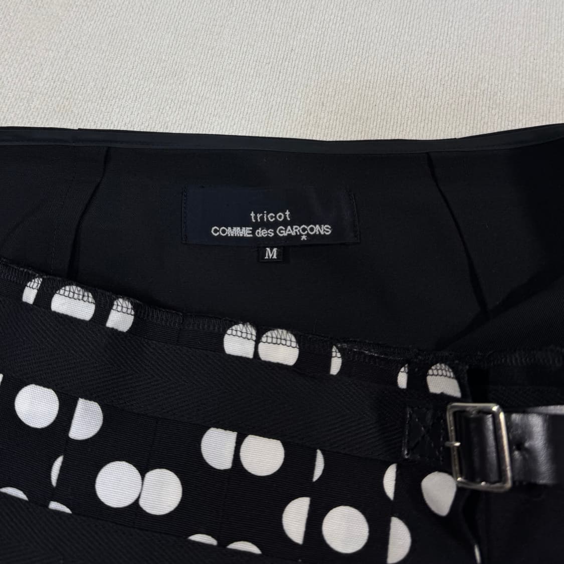 Polka Dot Pleated Leather Strap Kilt Ski 상품이미지5