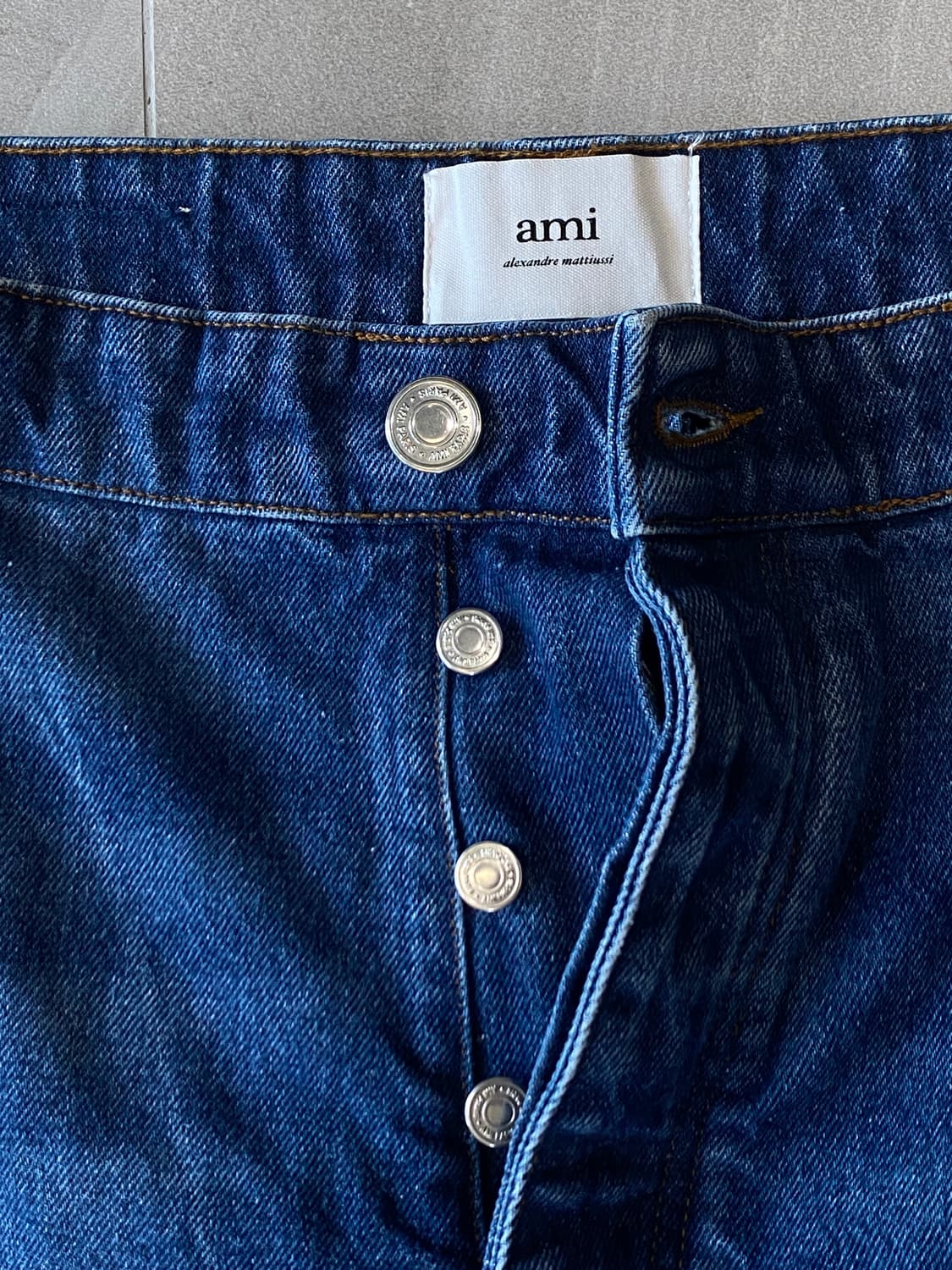 AMI 인디고 데님 배기 진 청바지 상품이미지2