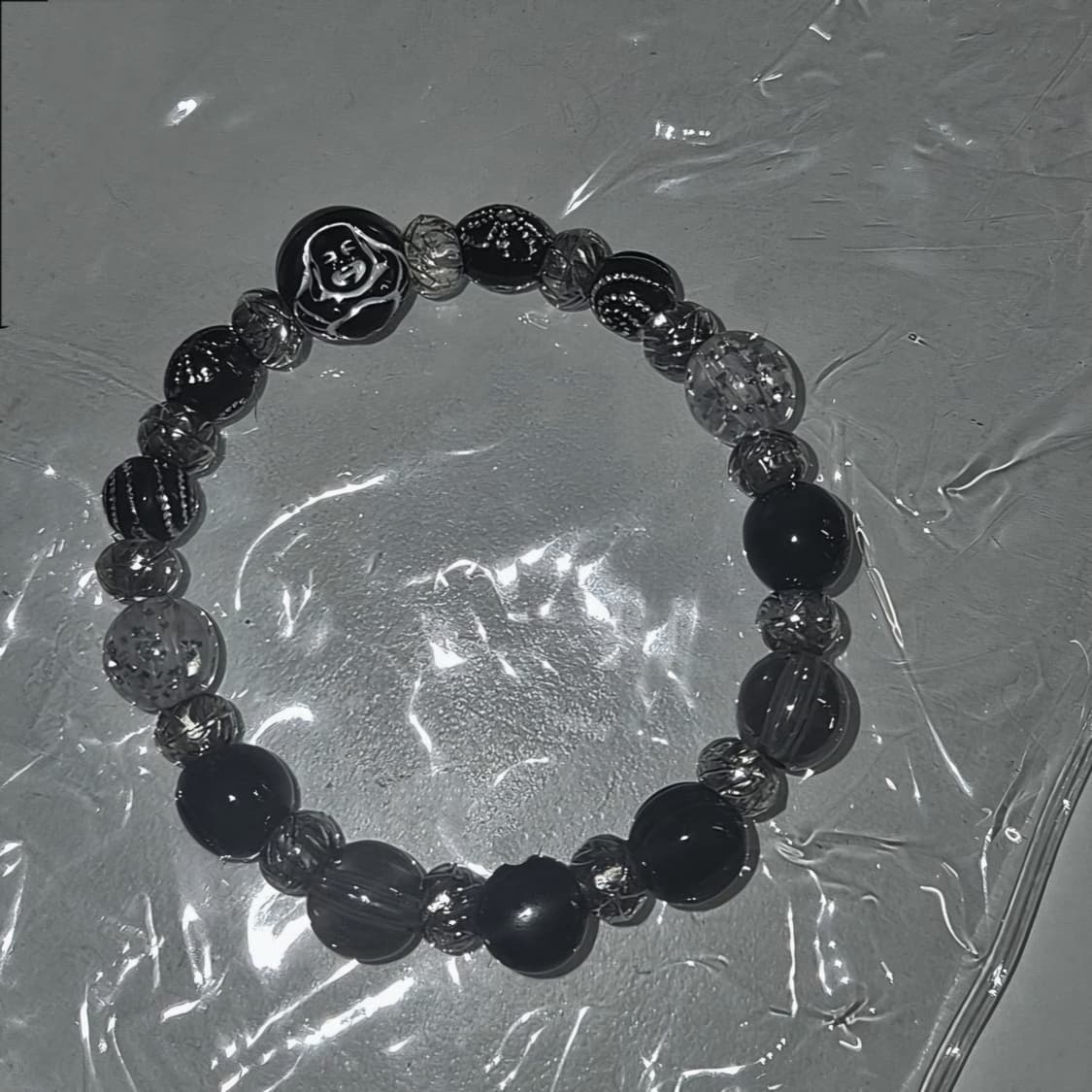 °Noir Petal° Beaded Bracelet 상품이미지1