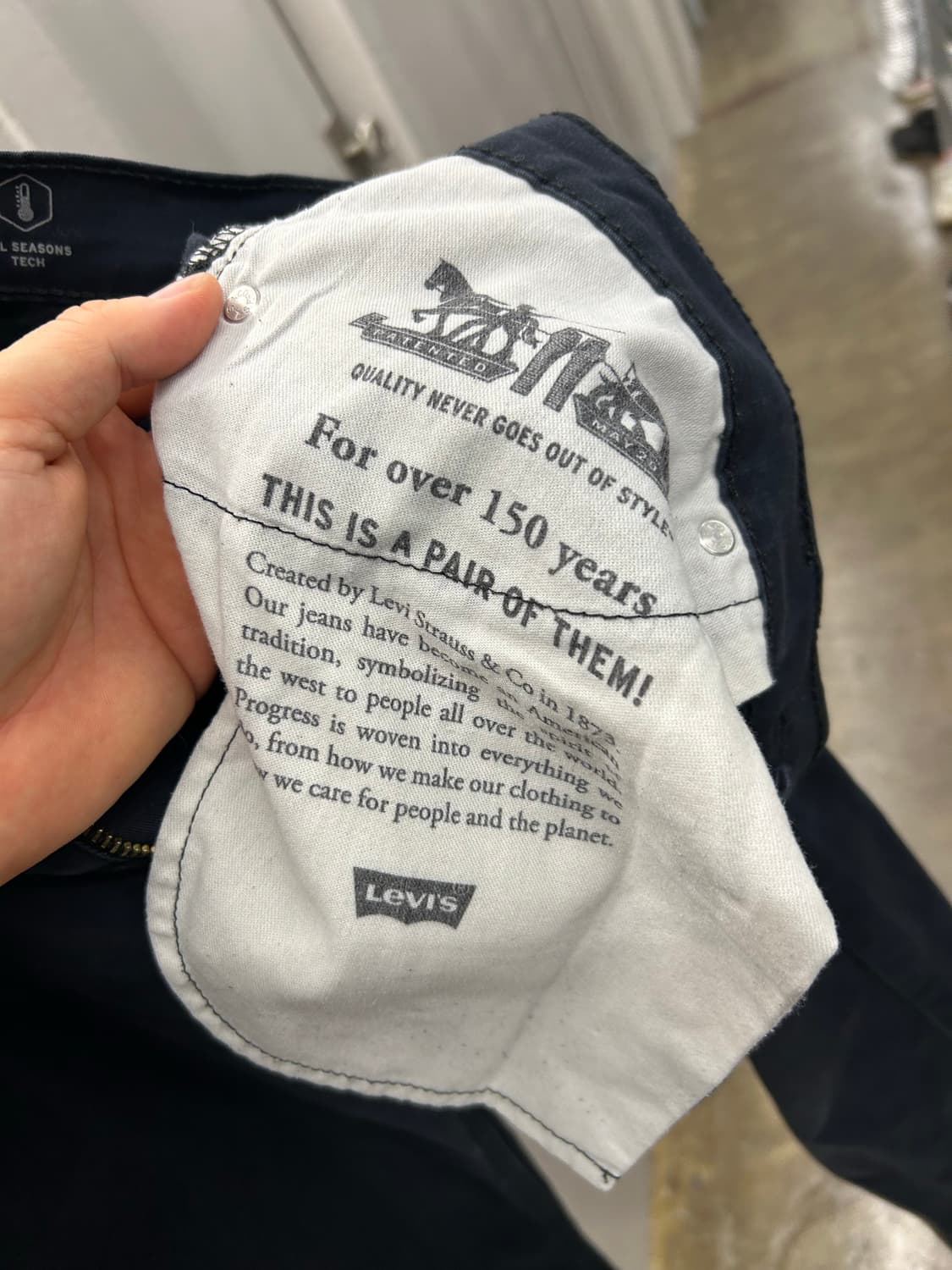 리바이스 블랙 데님 청바지 상품이미지5