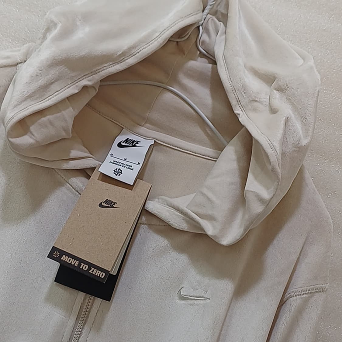 나이키 스포츠 운동 일상 벨벳 루즈핏 후드 집업 자켓 여성 M 사랑봉봉 상품이미지4