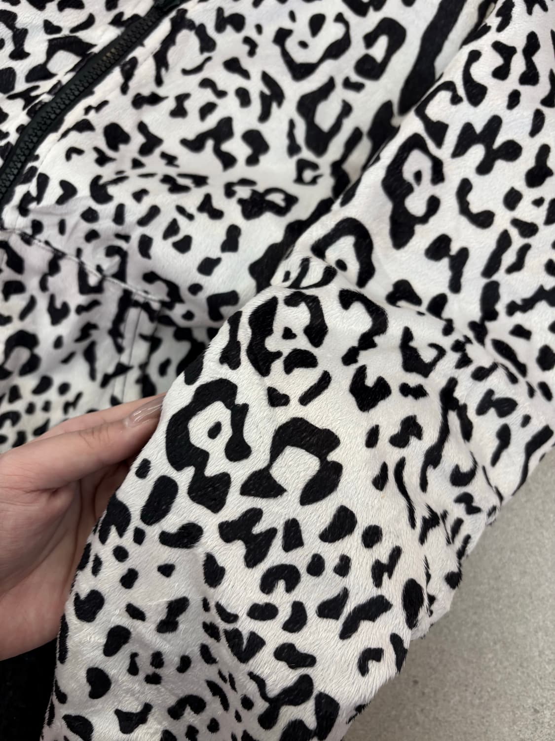 레오파드 리버시블 플리스 후드집업 상품이미지4