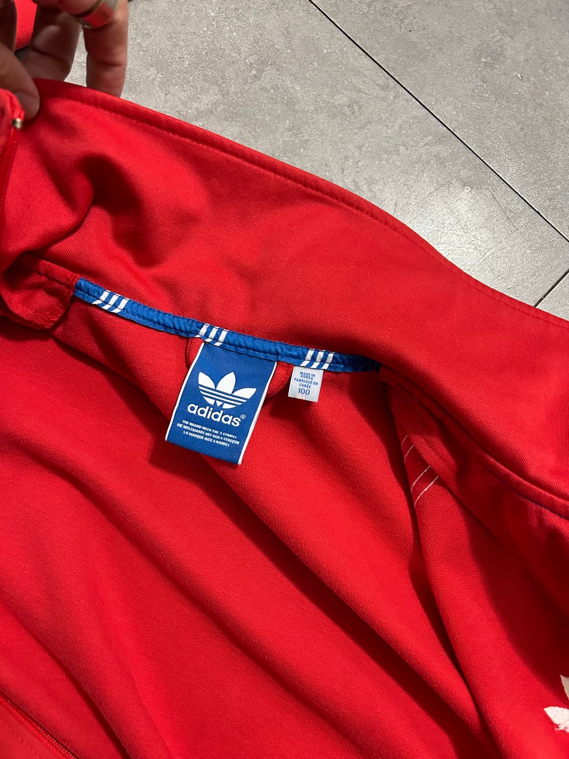 아디다스 레드컬러 빈티지  유로파 트랙탑  져지 풀집업 상품이미지6