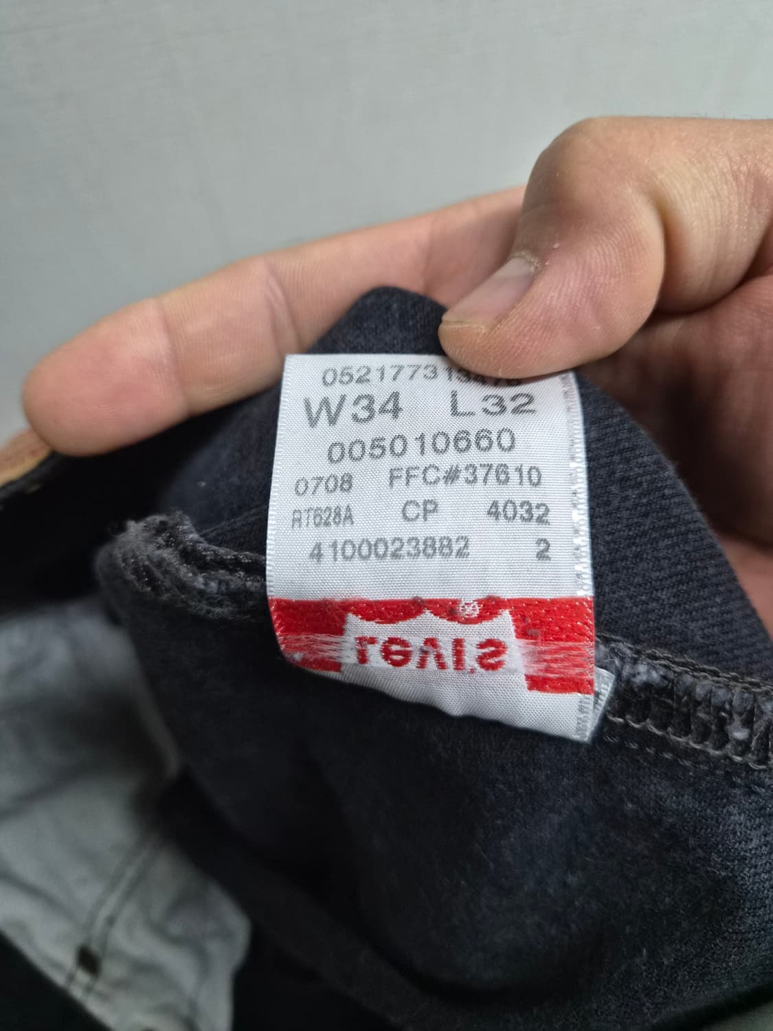 34) 리바이스 501 멕시코 생산 블랙데님 팝니다 상품이미지5