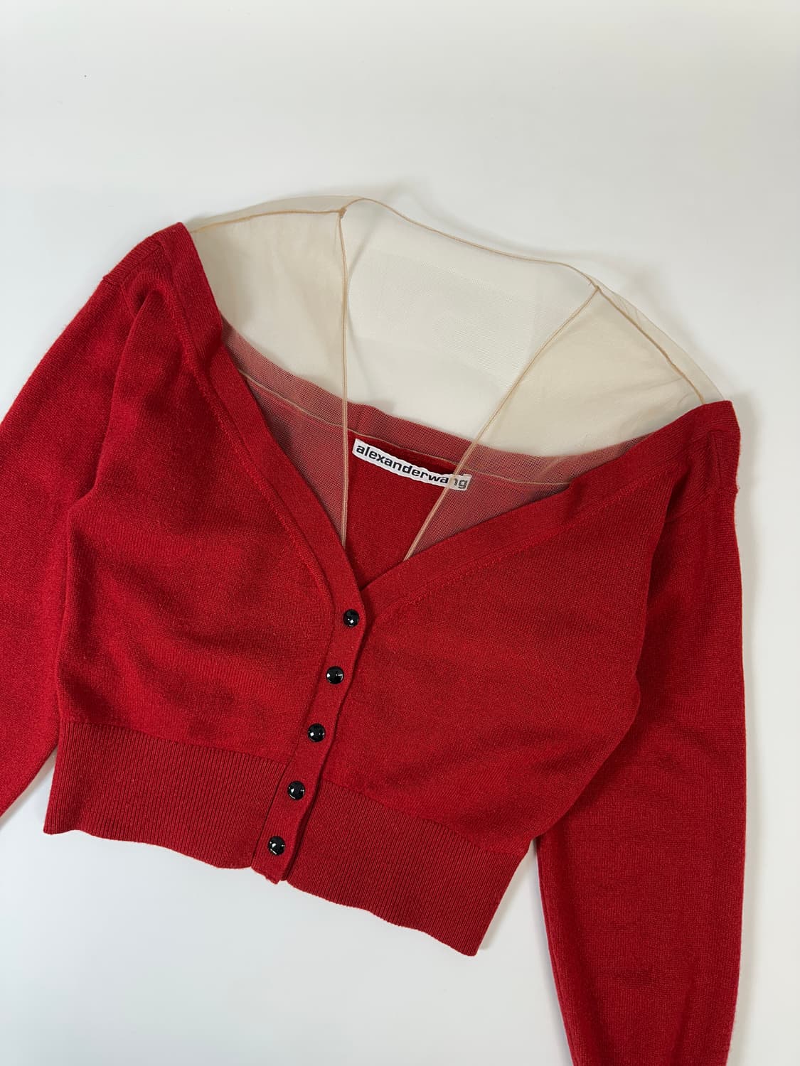 알렉산더왕 시스루 오프숄더 가디건 상품이미지1