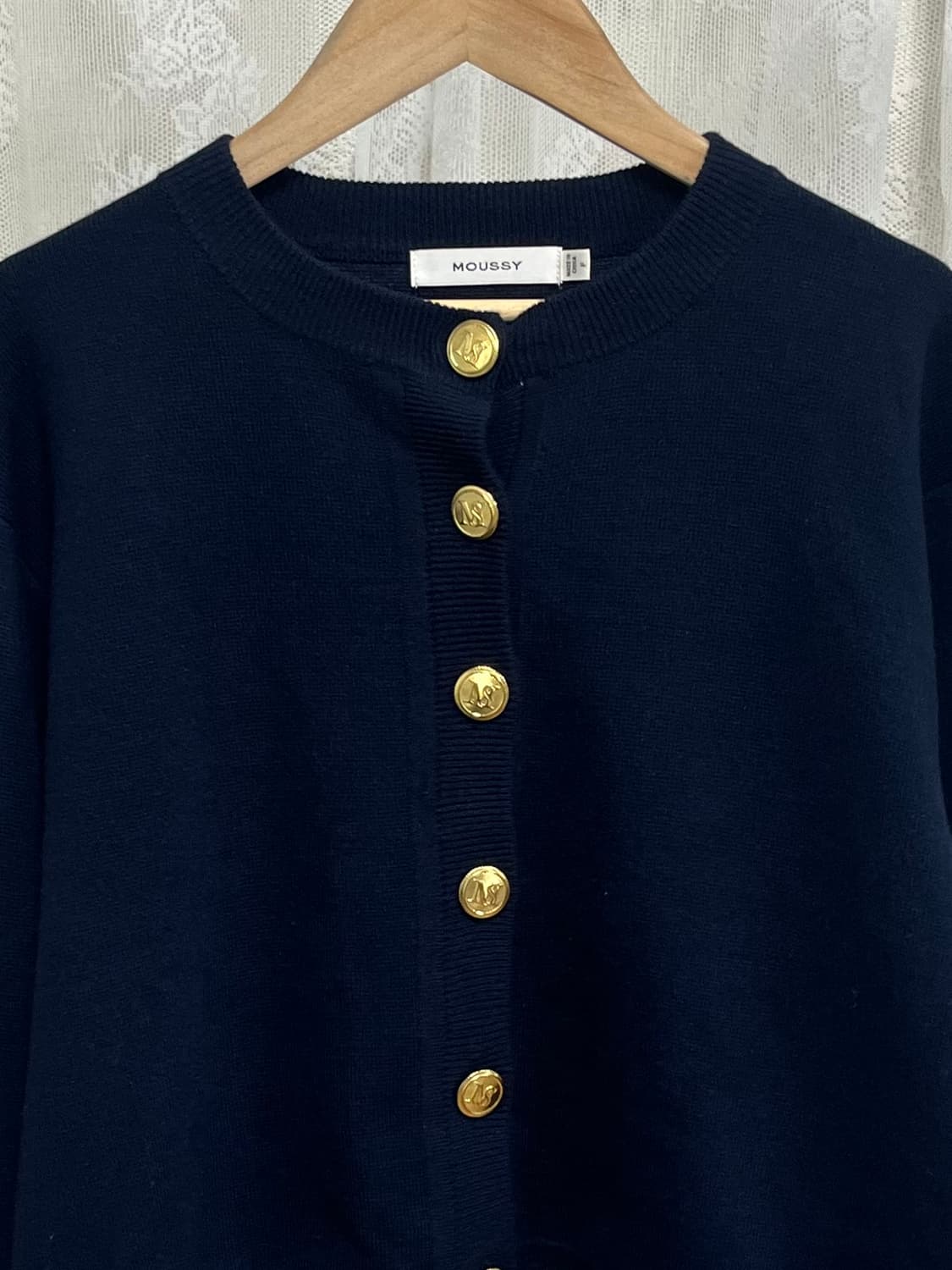 F) 마우지 MOUSSY 여성 가디건 네이비 상품이미지3