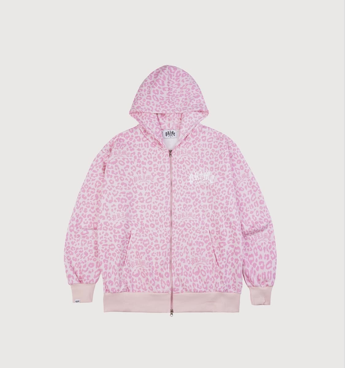 프라임멤버스 레오파드 집업 후디 핑크 상품이미지1