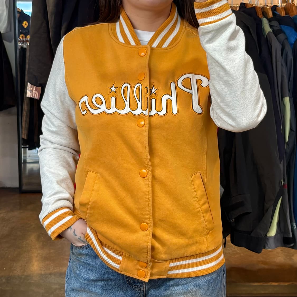 MLB 배색 스타디움 자켓 상품이미지1