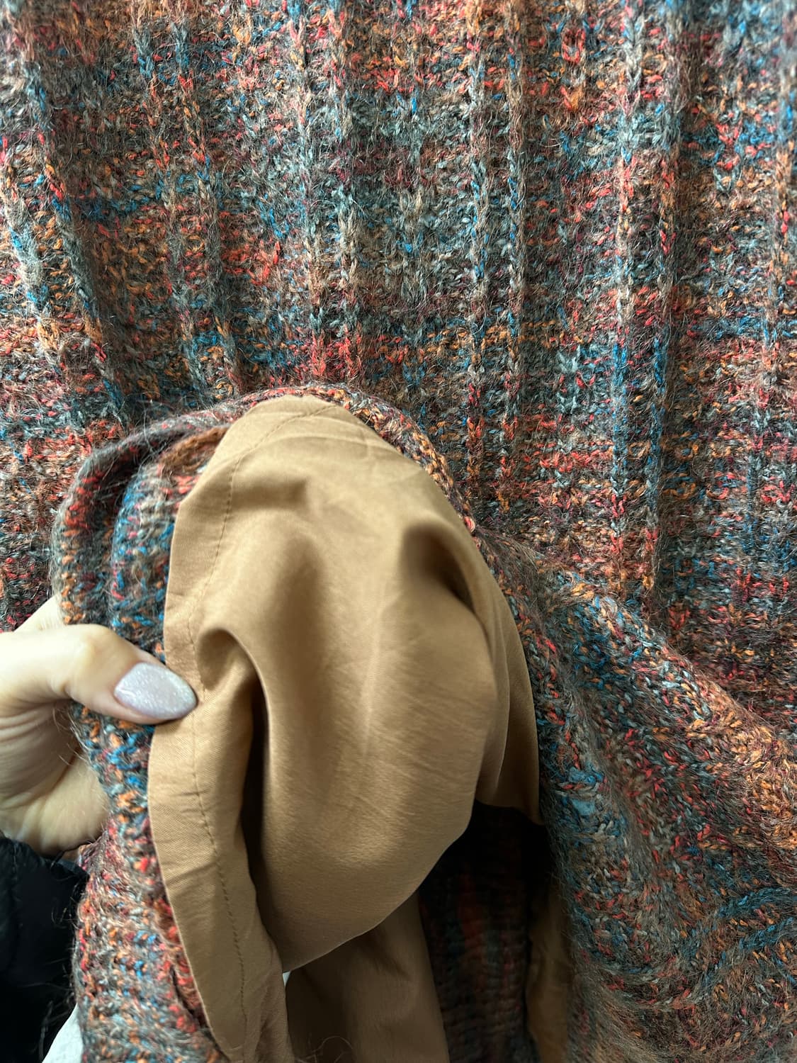 일본빈티지 울 블랜드 혼방 잔체크 패턴 골드 버튼 디테일 스웨터 상품이미지8