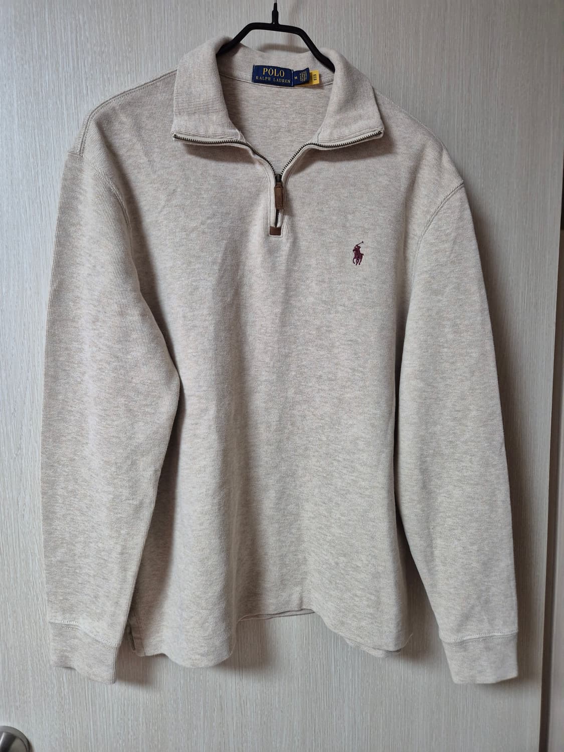 (정품) 폴로 랄프로렌  신형 큐알 반집업 니트 하이넥 코튼니트 M  상품이미지1