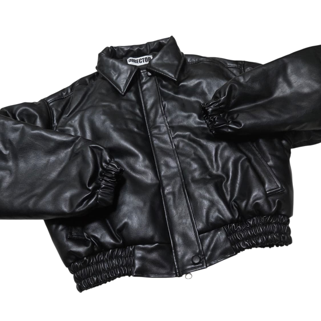 Director 여성 빈티지 페이크 레더 크롭 점퍼  상품이미지2