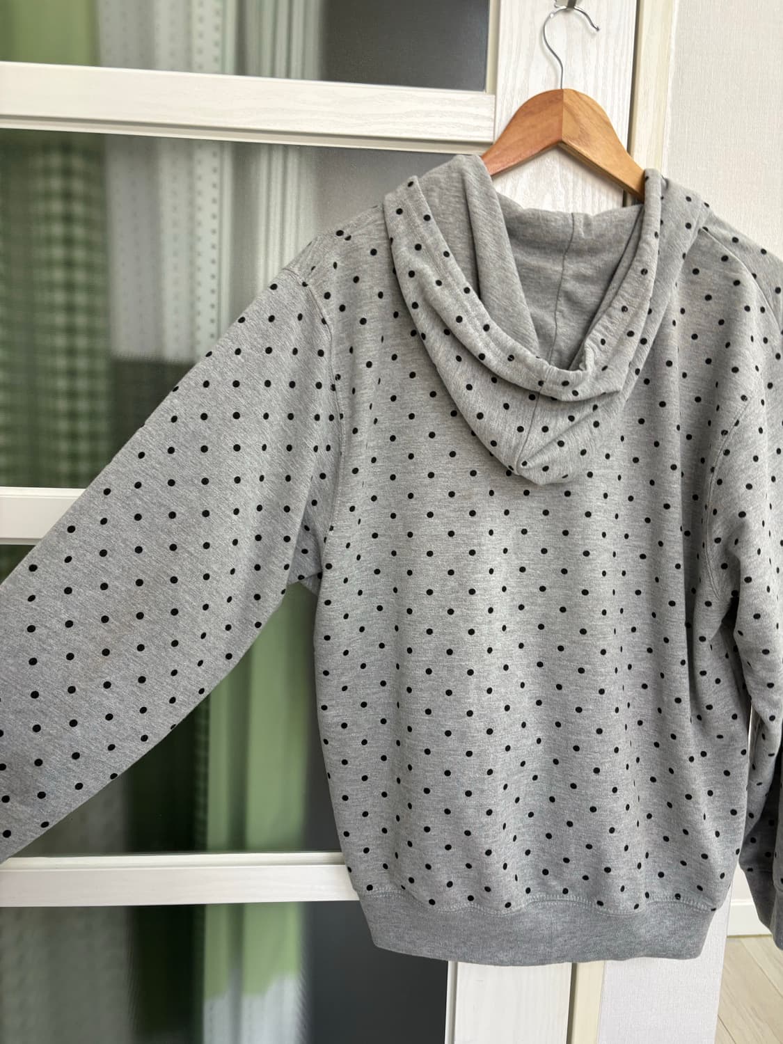 그레이 도트 후드집업 상품이미지7